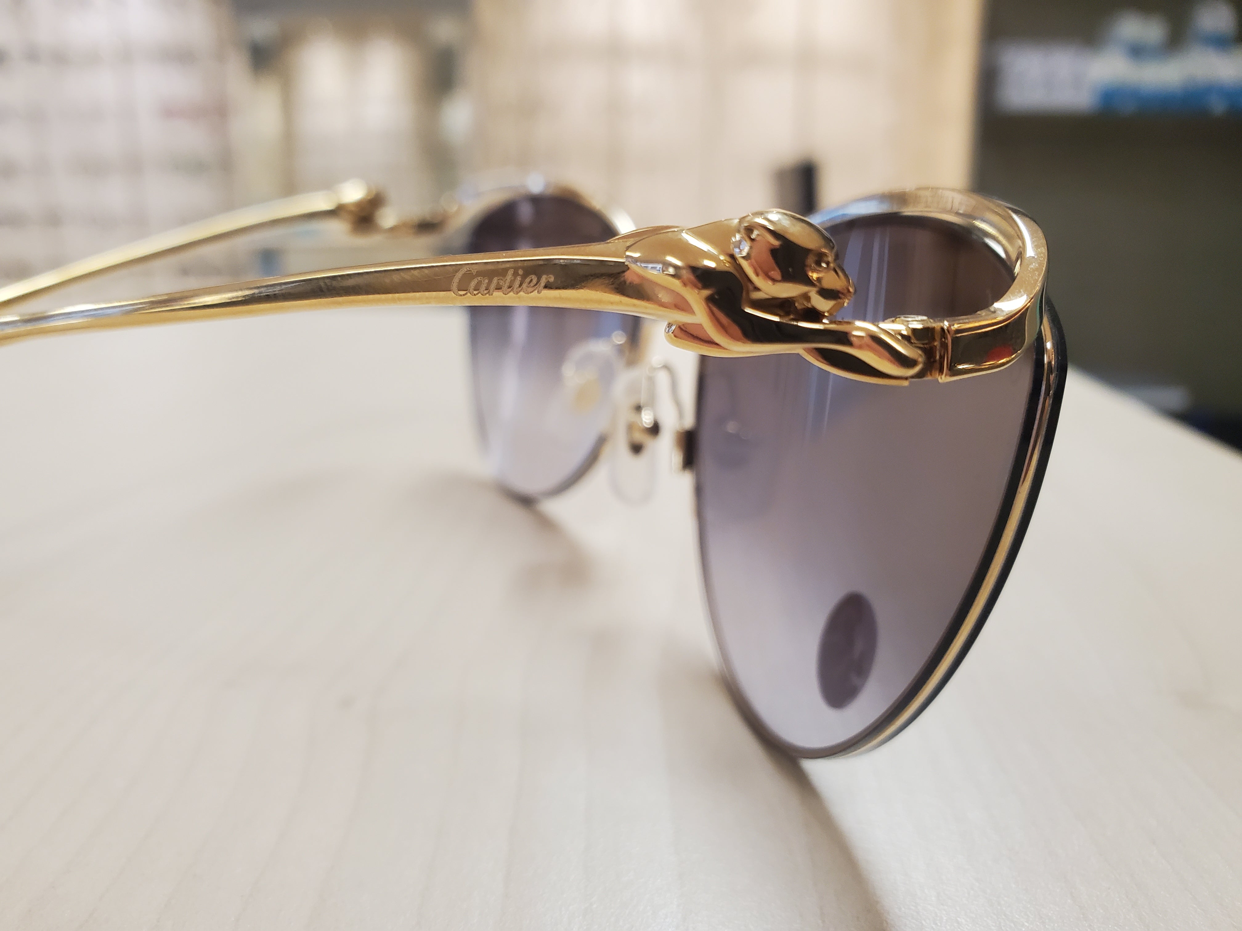 Gold discount cartier frames