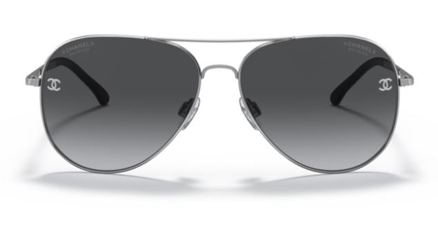 black chanel aviator sunglasses