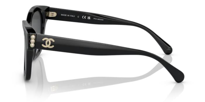 Chanel 5319 1519/S5 Square Signature Sunglasses Black Beige/ 